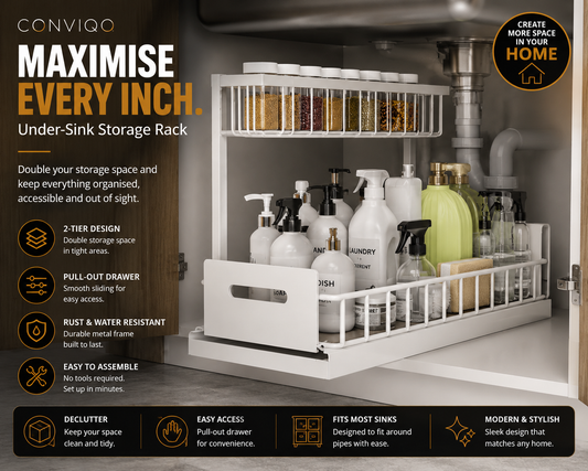CONVIQO Under-Sink Storage Rack